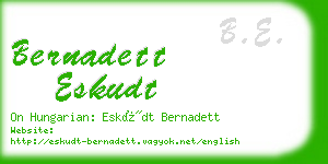 bernadett eskudt business card